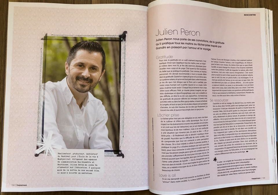 Julien Peron Dans Le Magazine Happinez N 38 Citation Bonheur